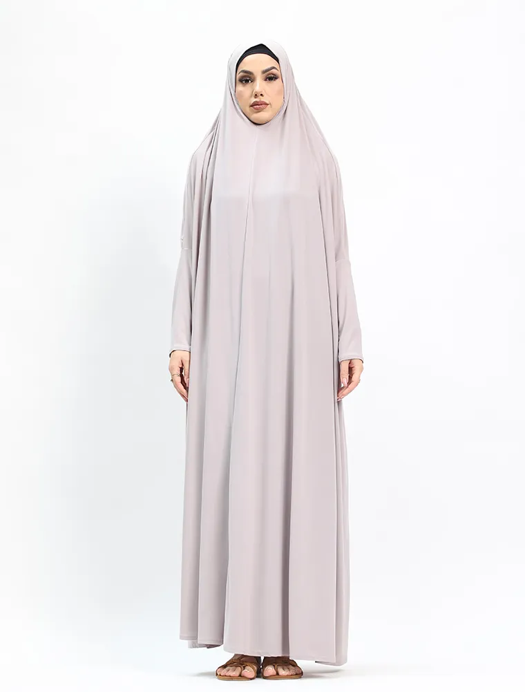 Silver Jersey Jilbab